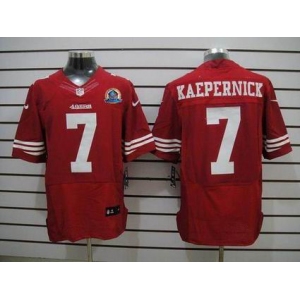 nike nfl jerseys san francisco 49ers #7 kaepernick red[Elite 50th Patch]