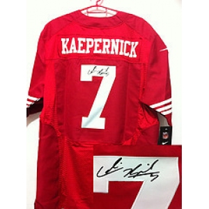 nike nfl jerseys san francisco 49ers #7 kaepernick red[Elite signature]
