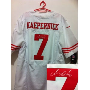 nike nfl jerseys san francisco 49ers #7 kaepernick white[Elite signature]