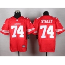 nike nfl jerseys san francisco 49ers #74 staley red[Elite]
