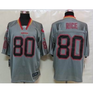 nike nfl jerseys san francisco 49ers #80 jerry rice grey[Elite lights out]