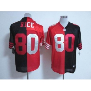 nike nfl jerseys san francisco 49ers #80 jerry rice red-black[Elite split]