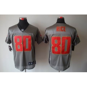 nike nfl jerseys san francisco 49ers #80 rice grey[Elite shadow]
