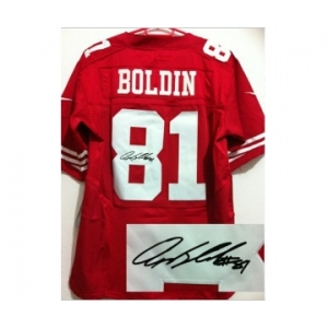 nike nfl jerseys san francisco 49ers #81 boldin red[Elite signature]