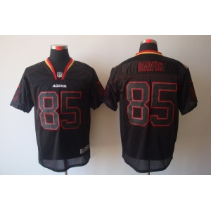 nike nfl jerseys san francisco 49ers #85 davis black[Elite lights out]