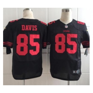 nike nfl jerseys san francisco 49ers #85 davis black[Elite]