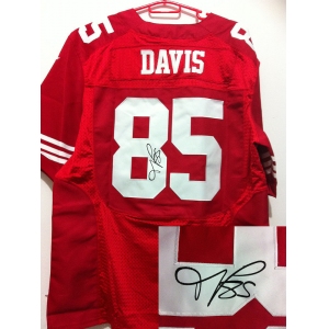 nike nfl jerseys san francisco 49ers #85 davis red[Elite signature]