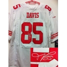nike nfl jerseys san francisco 49ers #85 davis white[Elite signature]