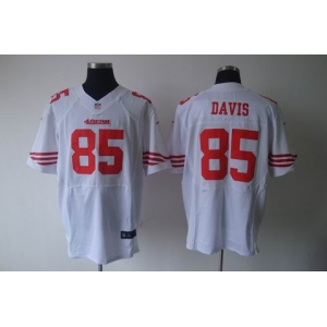 nike nfl jerseys san francisco 49ers #85 davis white[elite]