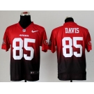 nike nfl jerseys san francisco 49ers #85 vernon davis red-grey[Elite drift fashion][second version]