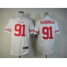 nike nfl jerseys san francisco 49ers #91 mcdonald white[Elite]