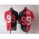 nike nfl jerseys san francisco 49ers #99 smith black-red[Elite split]