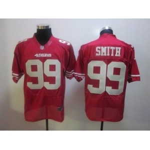 nike nfl jerseys san francisco 49ers #99 smith red[elite]