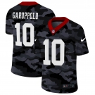 Men New Nike San Francisco 49ers  #10 Garoppolo 2020 Nike Camo Salute to Service Limited Jersey