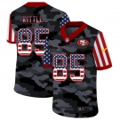 Men New Nike San Francisco 49ers #85 Kittle 2020 Nike USA Camo Salute to Service Limited Jersey