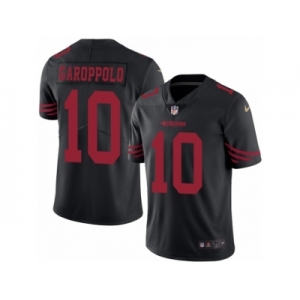 Men Nike San Francisco 49ers #10 Jimmy Garoppolo Limited Black Rush Vapor Untouchable NFL Jersey