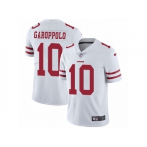 Men Nike San Francisco 49ers #10 Jimmy Garoppolo White Vapor Untouchable Limited Player NFL Jersey