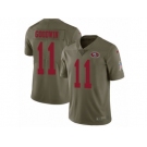 Men Nike San Francisco 49ers #11 Marquise Goodwin Limited Olive 2017 Salute to Service NFL Jersey