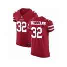 Men Nike San Francisco 49ers #32 Joe Williams Red Team Color Vapor Untouchable Elite Player NFL Jersey