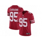 Men Nike San Francisco 49ers #95 Tank Carradine Red Team Color Vapor Untouchable Limited Player NFL Jersey