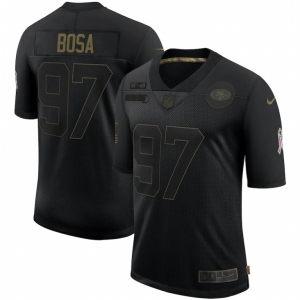 Men San Francisco 49ers #97 Nick Bosa Nike 2020 Salute To Service Limited Jersey Black