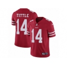 Men's Nike San Francisco 49ers #14 Y.A. Tittle Vapor Untouchable Limited Red Team Color NFL Jersey