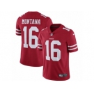 Men's Nike San Francisco 49ers #16 Joe Montana Vapor Untouchable Limited Red Team Color NFL Jersey