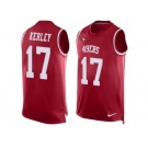 Men's Nike San Francisco 49ers #17 Jeremy Kerley Limited Red Player Name & Number Tank Top NFL Jersey