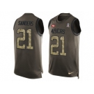 Men's Nike San Francisco 49ers #21 Deion Sanders Limited Green Salute to Service Tank Top NFL Jersey