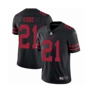 Men's Nike San Francisco 49ers #21 Frank Gore Black Vapor Untouchable Limited Player NFL Jersey