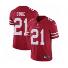 Men's Nike San Francisco 49ers #21 Frank Gore Red Team Color Vapor Untouchable Limited Player NFL Jersey
