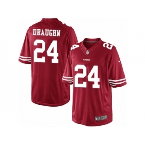 Men's Nike San Francisco 49ers #24 Shaun Draughn Limited Red Team Color NFL Jersey