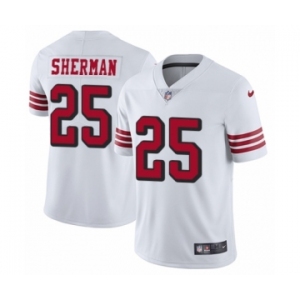Men's Nike San Francisco 49ers #25 Richard Sherman Limited White Rush Vapor Untouchable NFL Jersey