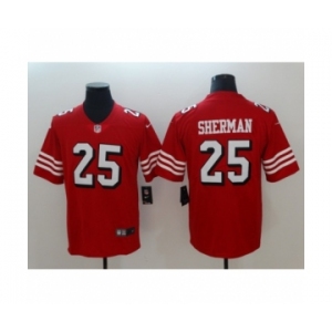 Men's Nike San Francisco 49ers #25 Richard Sherman Limited red Rush Vapor Untouchable NFL Jerseys