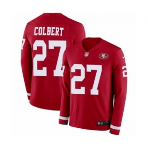 Men's Nike San Francisco 49ers #27 Adrian Colbert Limited Red Therma Long Sleeve NFL Jersey