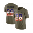 Men's Nike San Francisco 49ers #28 Jerick McKinnon Limited Olive USA Flag 2017 Salute to Service NFL Jersey