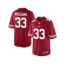 Men's Nike San Francisco 49ers #33 Joe Williams Limited Red Team Color NFL Jersey