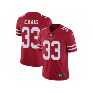 Men's Nike San Francisco 49ers #33 Roger Craig Vapor Untouchable Limited Red Team Color NFL Jersey