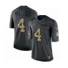 Men's Nike San Francisco 49ers #4 Nick Mullens Limited Black 2016 Salute to Service NFL Jersey