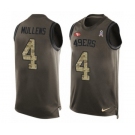 Men's Nike San Francisco 49ers #4 Nick Mullens Limited Green Salute to Service Tank Top NFL Jersey