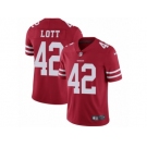 Men's Nike San Francisco 49ers #42 Ronnie Lott Vapor Untouchable Limited Red Team Color NFL Jersey