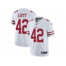 Men's Nike San Francisco 49ers #42 Ronnie Lott Vapor Untouchable Limited White NFL Jersey