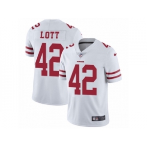 Men's Nike San Francisco 49ers #42 Ronnie Lott Vapor Untouchable Limited White NFL Jersey