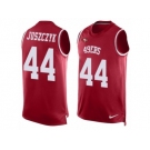 Men's Nike San Francisco 49ers #44 Kyle Juszczyk Limited Red Player Name & Number Tank Top NFL Jersey