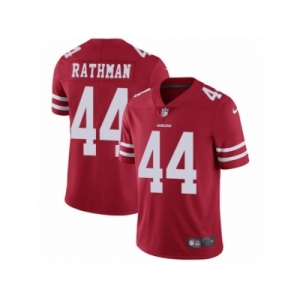 Men's Nike San Francisco 49ers #44 Tom Rathman Vapor Untouchable Limited Red Team Color NFL Jersey