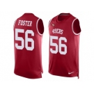 Men's Nike San Francisco 49ers #56 Reuben Foster Limited Red Player Name & Number Tank Top NFL Jersey