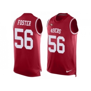 Men's Nike San Francisco 49ers #56 Reuben Foster Limited Red Player Name & Number Tank Top NFL Jersey