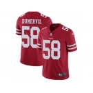 Men's Nike San Francisco 49ers #58 Elvis Dumervil Red Team Color Vapor Untouchable Limited Player NFL Jersey