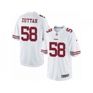 Men's Nike San Francisco 49ers #58 Jeremy Zuttah Limited White NFL Jersey