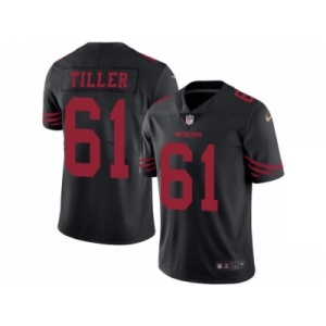 Men's Nike San Francisco 49ers #61 Andrew Tiller Limited Black Rush NFL Jersey